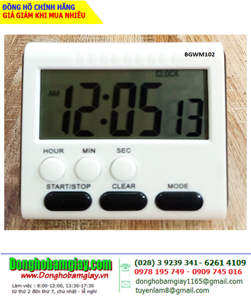 Timer BGWM102, Đồng hồ hẹn giờ đếm Lùi-đếm tiến CS 24 giờ Timer BGWM102 chính hãng 